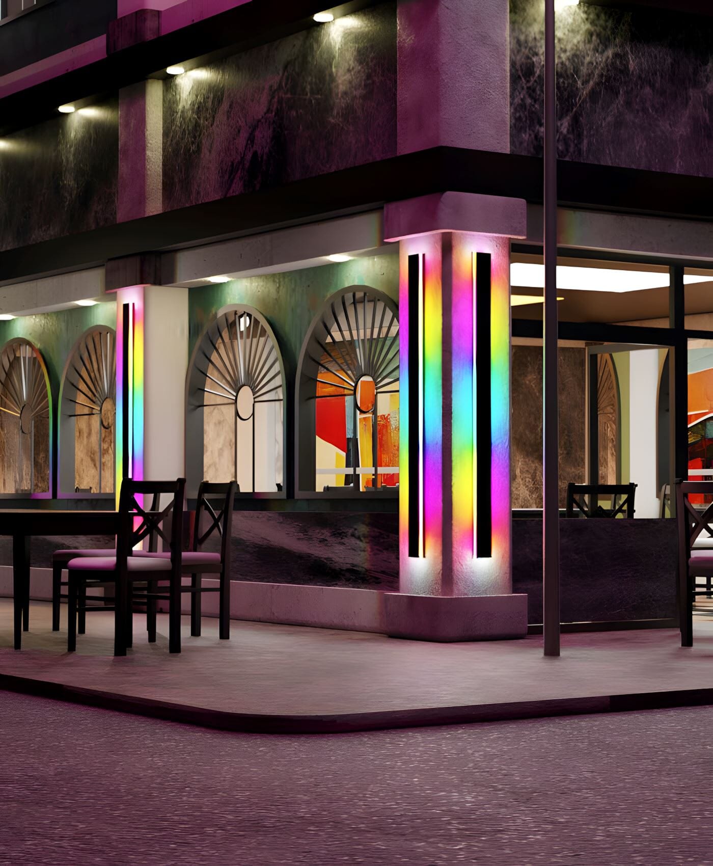 Modern Wall Lighting with Multiple Colors