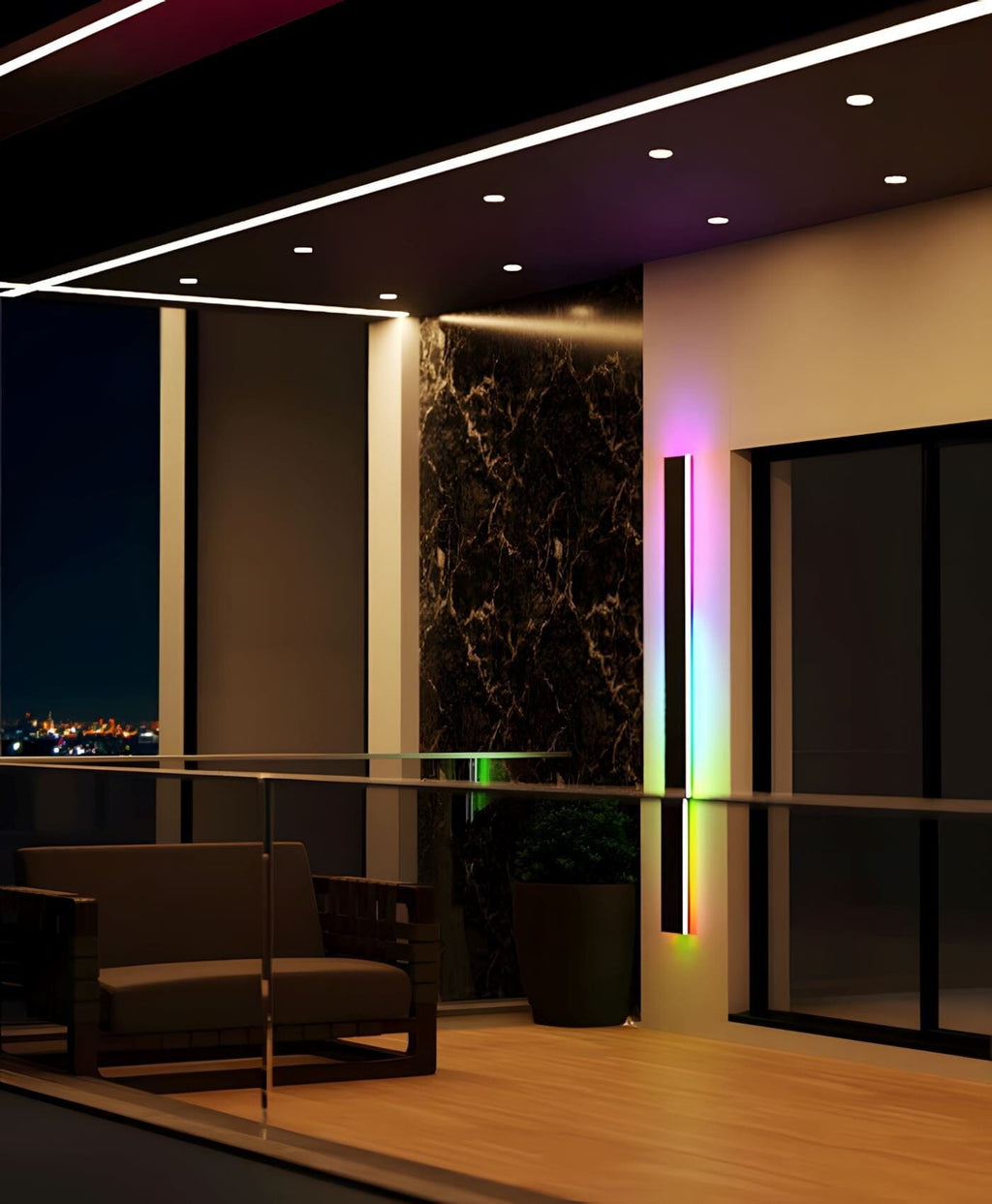 Modern Wall Lighting with Multiple Colors