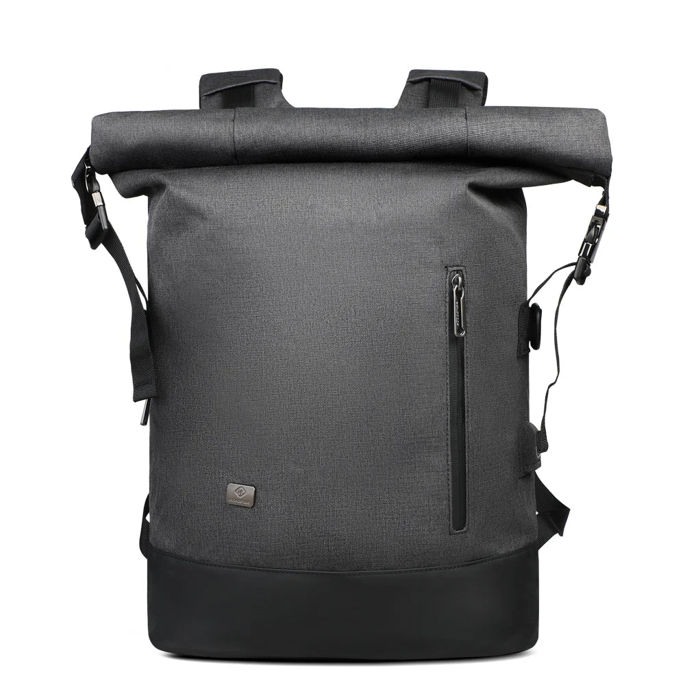 URBANTRAIL Rolltop Backpack – Expandable & Waterproof Travel Backpack with USB Port and Laptop Compartment