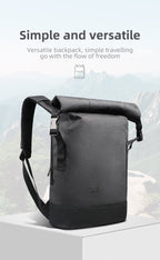 URBANTRAIL Rolltop Backpack – Expandable & Waterproof Travel Backpack with USB Port and Laptop Compartment