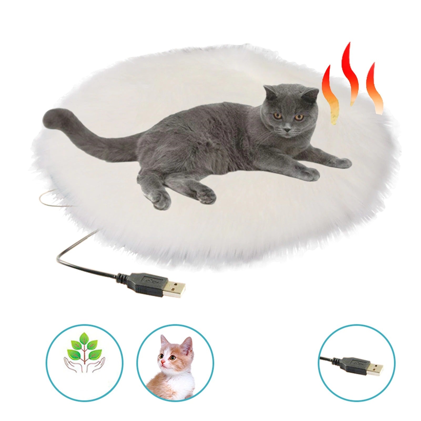 USB-Heated Cat Bed – WarmNest