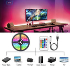 USB LED STRIP WITH COLOUR CHANGING - RGB LIGHT FOR ROOM DECORATION & TV BACKLIGHTING