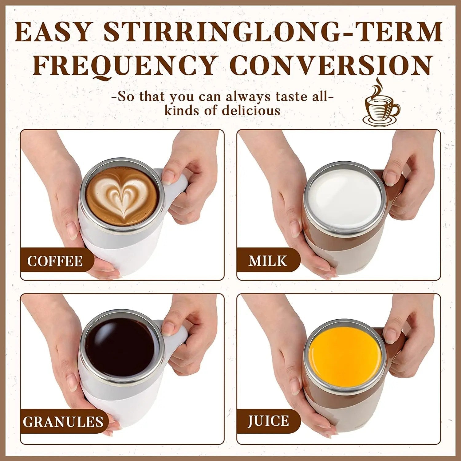 USB Rechargeable Magnetic Stirring Mug - MagStir