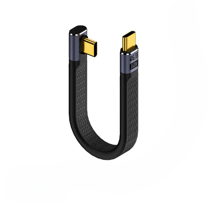 USB4 Elbow Connector Cable – 240W, 40Gbps, 8K (1+1 FREE)