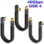 USB4 Elbow Connector Cable – 240W, 40Gbps, 8K (1+1 FREE)