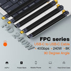 USB4 Elbow Connector Cable – 240W, 40Gbps, 8K (1+1 FREE)