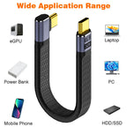 USB4 Elbow Connector Cable – 240W, 40Gbps, 8K (1+1 FREE)