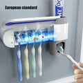 IcoolGadget Antibacteria UV Toothbrush Holder Automatic Toothpaste Dispenser Sterilize Home Cleaner Sterilize Bathroom Accessories Set