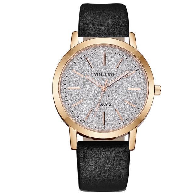 IcoolGadgets High Quality Fashion Womens Ladies Simple Watches Geneva Faux Leather Analog Quartz Wrist Watch clock saat Gift