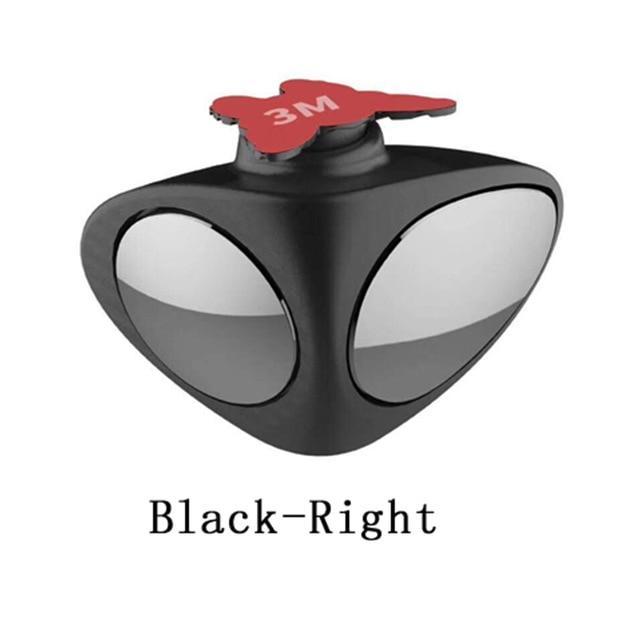Car Mirror Large Vision Rear View Auxiliary Reversal Blind Zone Wide Angle Mirror360 Rotation Adjustable Dual Lens Coach Mirror