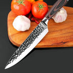 Santoku Japanese Chef Knife 8" Hand sharpened High Carbon Steel Knife