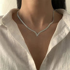 V Taper Herringbone Necklace