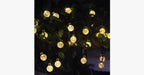 Solar-powered LED crystal ball lights - Stylishly decorate!