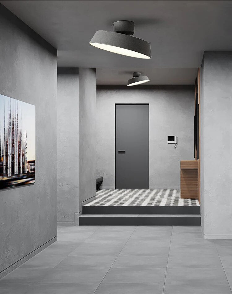 Designer LED ceiling lamp with angle adjustment