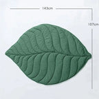 Stylish dog blanket in leaf shape with soft padding & versatile use