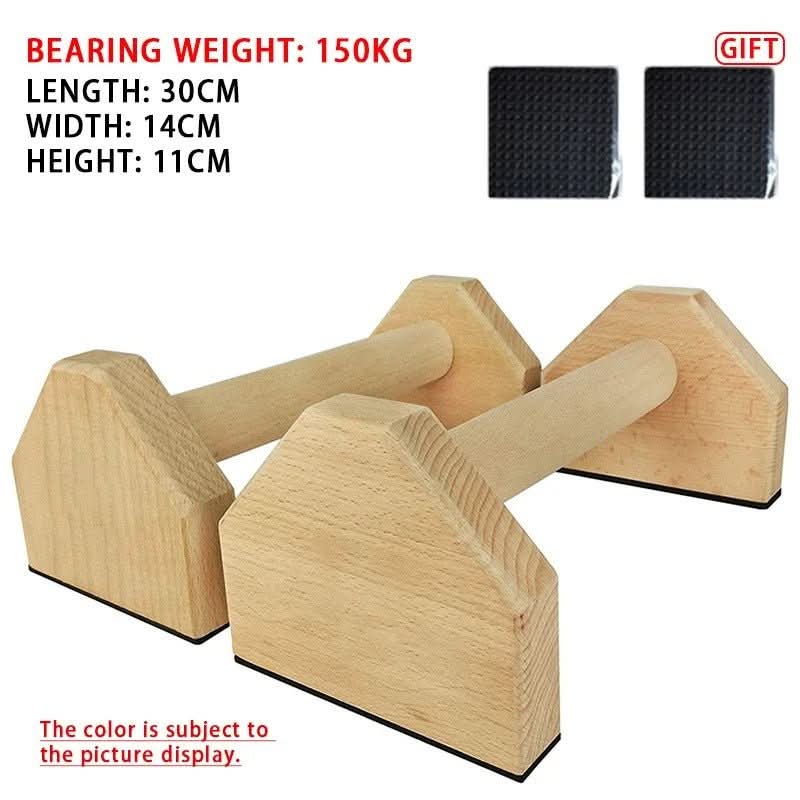 wooden push-up bars for stable calisthenics training