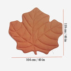 Stylish dog blanket in leaf shape with soft padding & versatile use