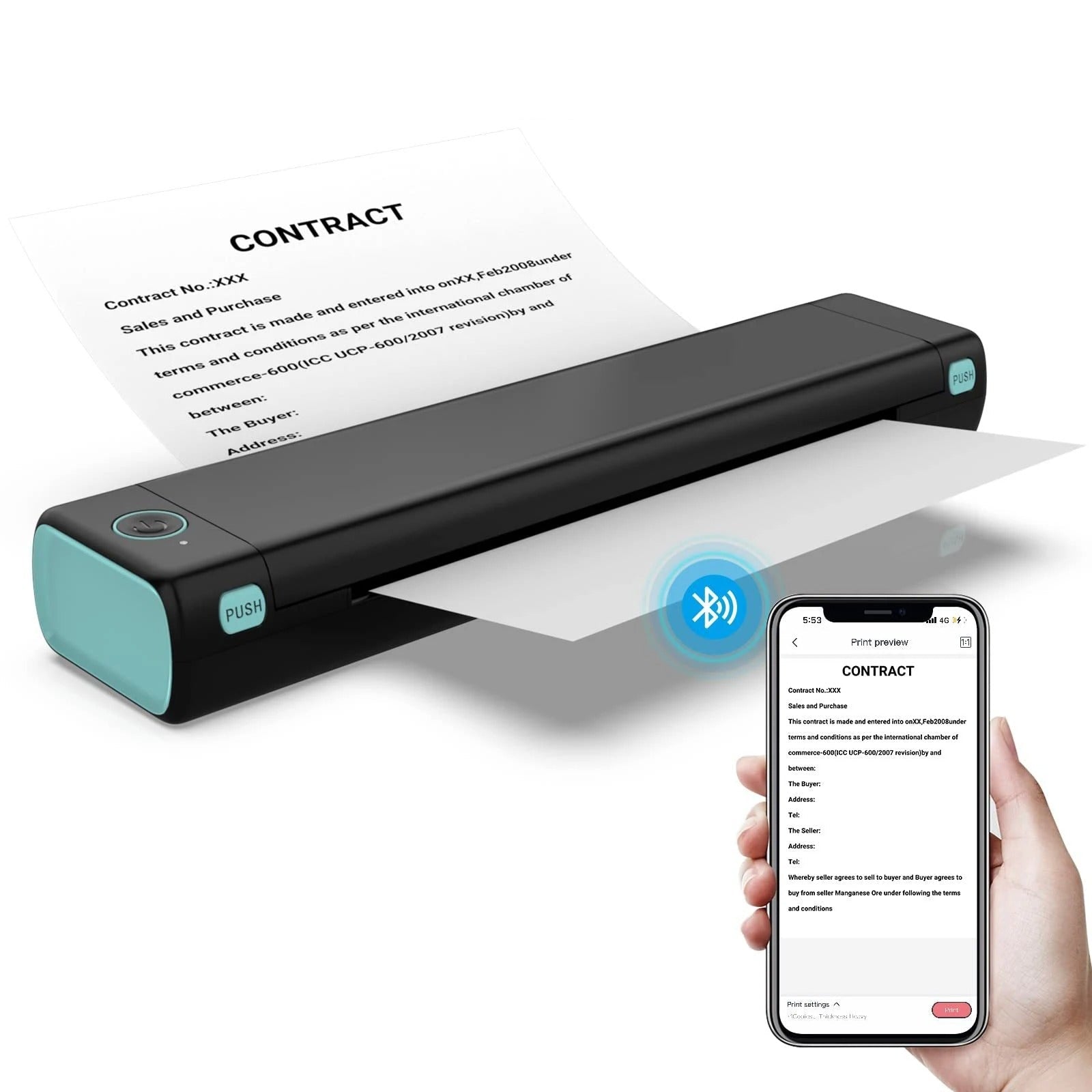 Ultimate Wireless A4 Thermal Printer - Compatible with Android, iOS & Laptops