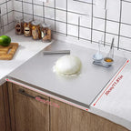 High-quality cutting board made of stainless steel with edge – ideal for homemade pizza, pastries, and more!