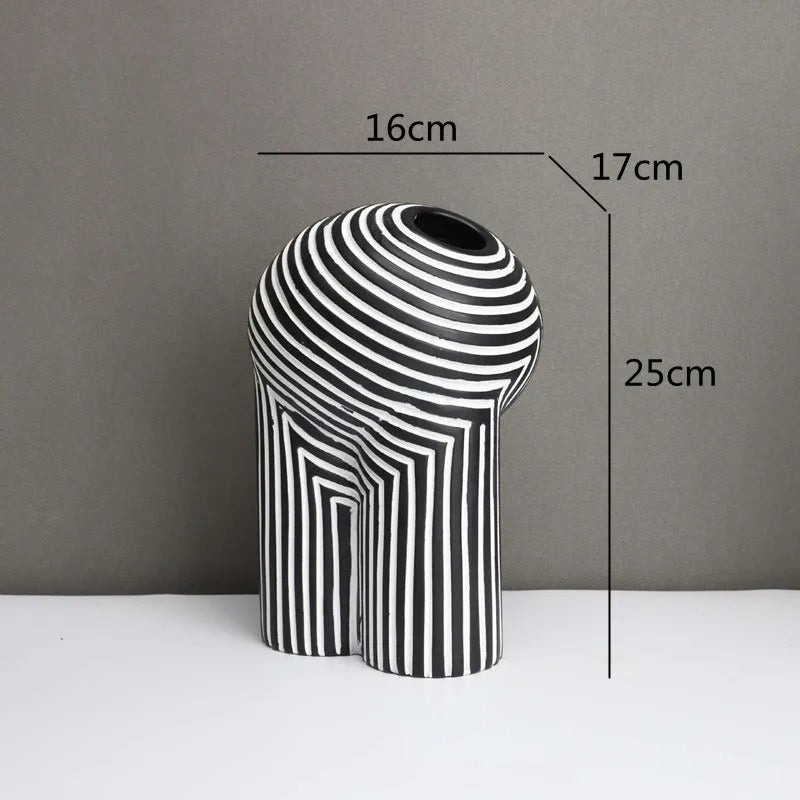 Vase with abstract geometry