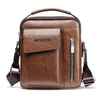 Luxury Shoulder Bag for Men – PU Leather Crossbody Satchel with Adjustable Strap