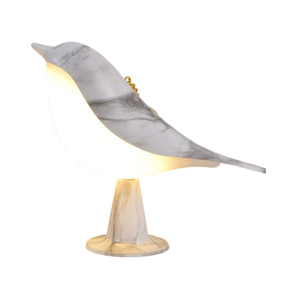 Modern Wood LED Table Lamp Bird Design