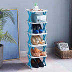 Multifunctional and Foldable Shoe Rack for Space-Saving Storage