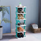 Multifunctional and Foldable Shoe Rack for Space-Saving Storage