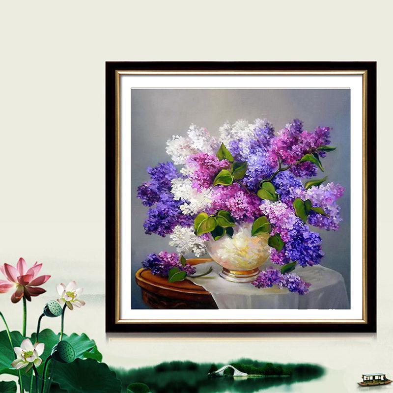 Purple Flowers - GemPaint Kit
