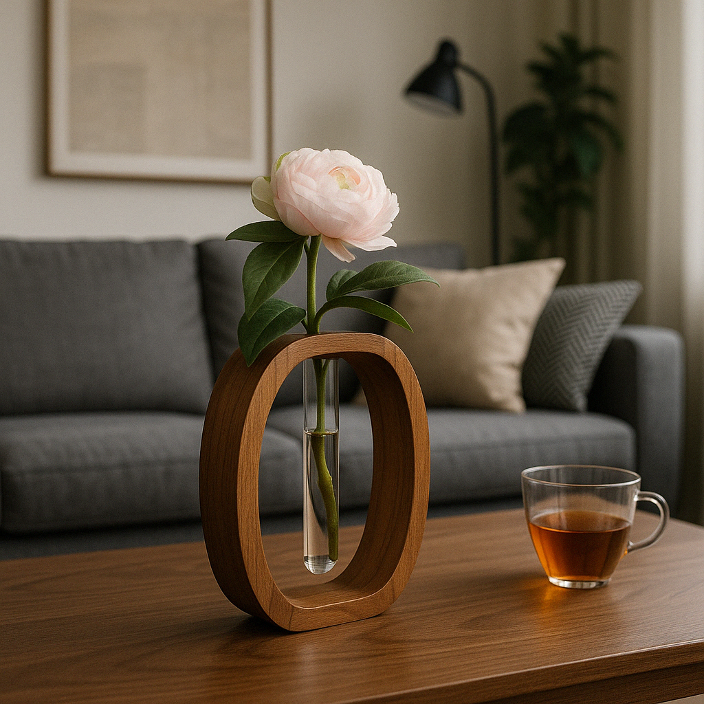 Nordic Style Oval Frame Tube Vase