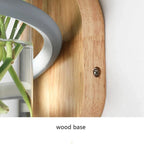 VASELUX – Wooden Wall Lamp with Integrated LED & Decorative Vase