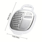Vegetable slicer with lid and draining basket