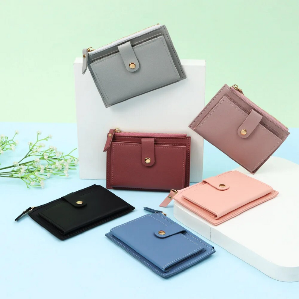 Compact Leather Wallet for Women