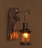 Veritas Wall Lamp – Glass Cylinder with Wooden Base & Modern LED Design