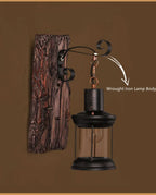 Veritas Wall Lamp – Glass Cylinder with Wooden Base & Modern LED Design