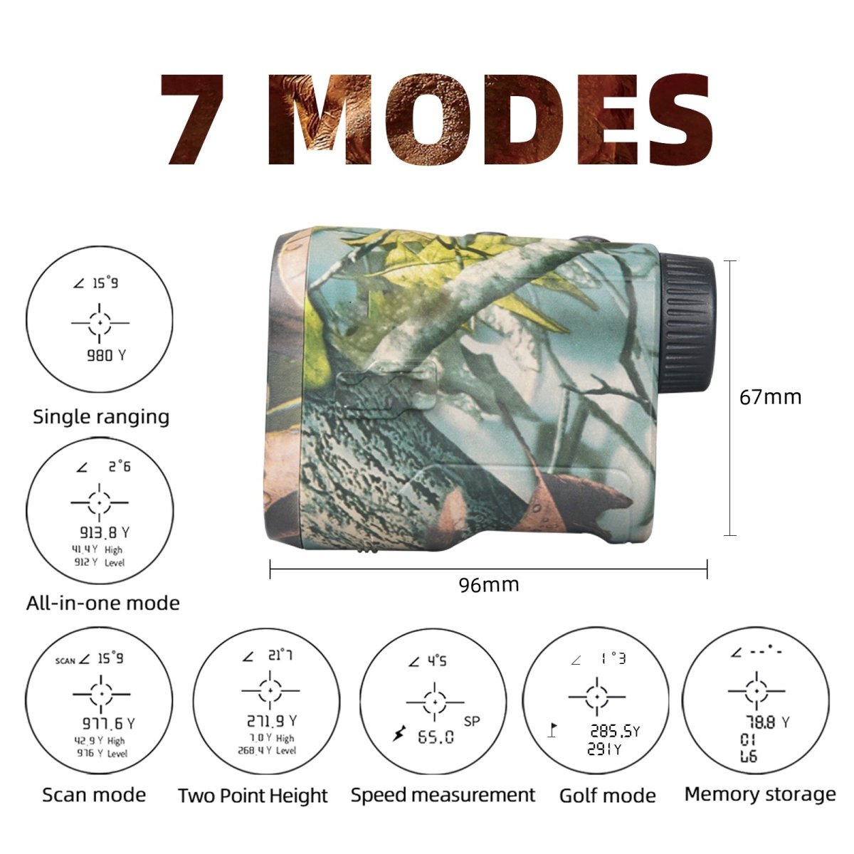 Verniora Elite Hunting Range Finder | Precision laser distance measurer with angle compensation for hunting and golf