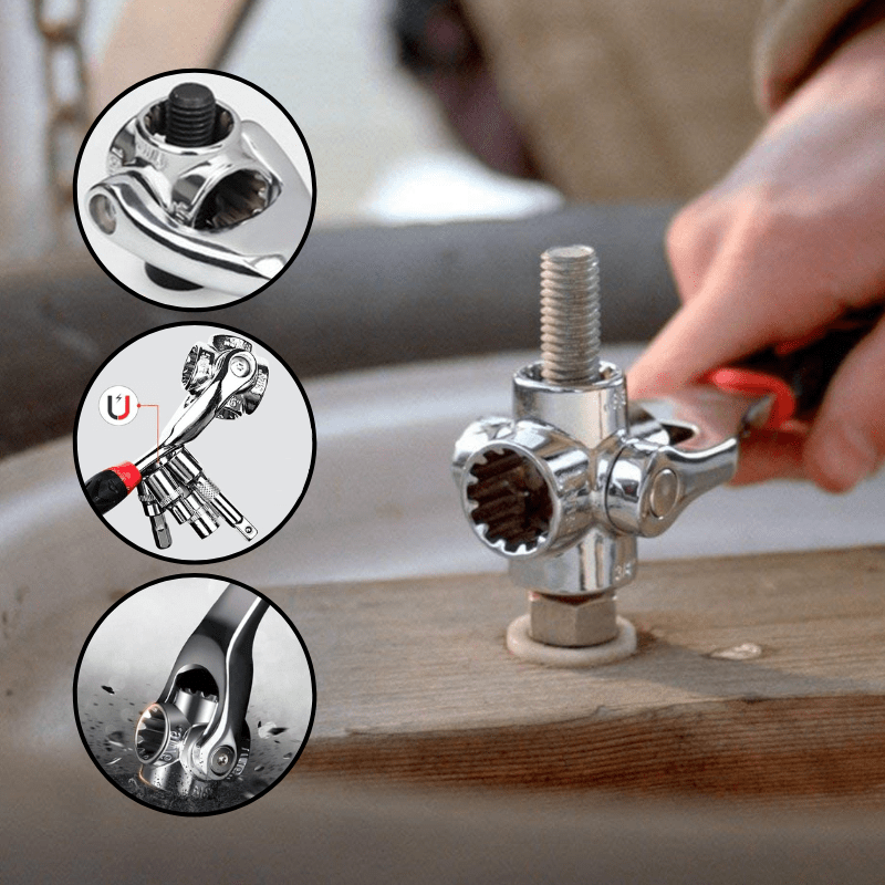 SocketFlex 48 – Alloy Steel 48-in-1 Wrench for Quick Size Selection