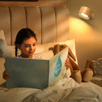 Battery Operated Wall Light | Rechargeable, 360° Adjustable & Wireless for Bedrooms, Hallways & Reading Corners