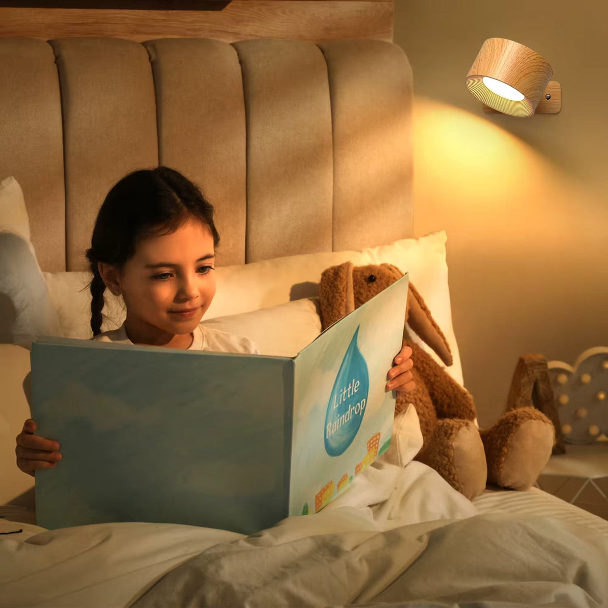 Battery Operated Wall Light | Rechargeable, 360° Adjustable & Wireless for Bedrooms, Hallways & Reading Corners