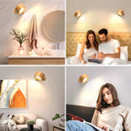 Battery Operated Wall Light | Rechargeable, 360° Adjustable & Wireless for Bedrooms, Hallways & Reading Corners