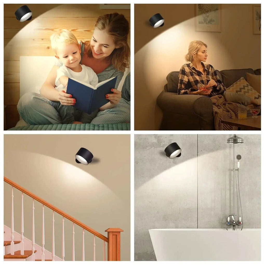 Battery Operated Wall Light | Rechargeable, 360° Adjustable & Wireless for Modern Interiors