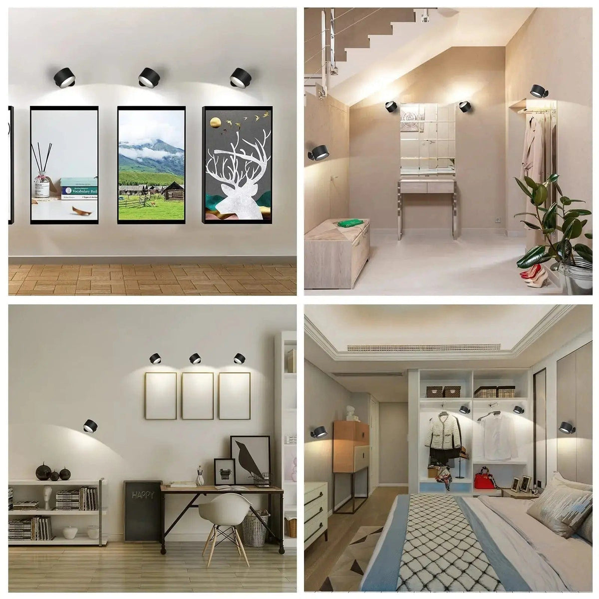 Battery Operated Wall Light | Rechargeable, 360° Adjustable & Wireless for Bedrooms, Hallways & Reading Corners