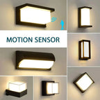 LED Outdoor Wall Light | Waterproof, PIR Motion Sensor for Balconies, Porches & Gardens