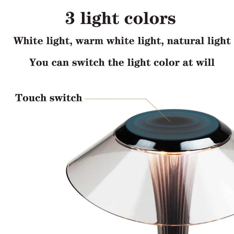 Luxury Crystal Table Lamp | Wireless Dimmable Table Light