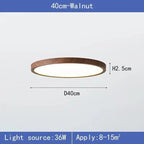 LED Ceiling Light | Ultrathin Wood Grain Design, Dustproof & Dimmable for Modern Interiors