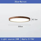 LED Ceiling Light | Ultrathin Wood Grain Design, Dustproof & Dimmable for Modern Interiors