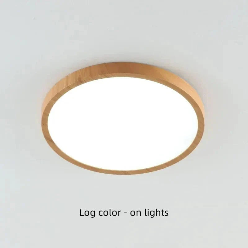 LED Ceiling Light | Ultrathin Wood Grain Design, Dustproof & Dimmable for Modern Interiors