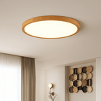 LED Ceiling Light | Ultrathin Wood Grain Design, Dustproof & Dimmable for Modern Interiors