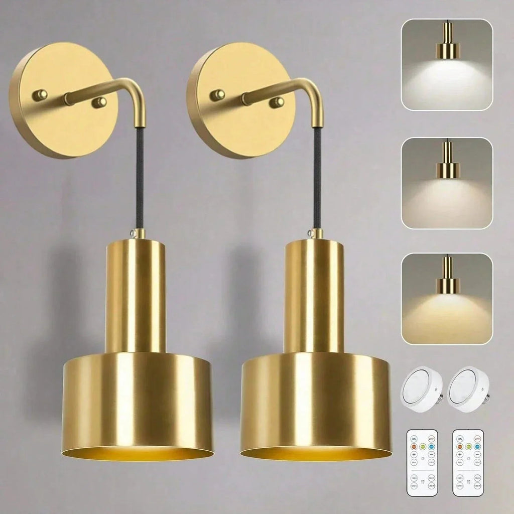 Wireless Rechargeable Wall Lamp | Remote Control, Adjustable Brightness & Color Temperature for Bedrooms and Foyers