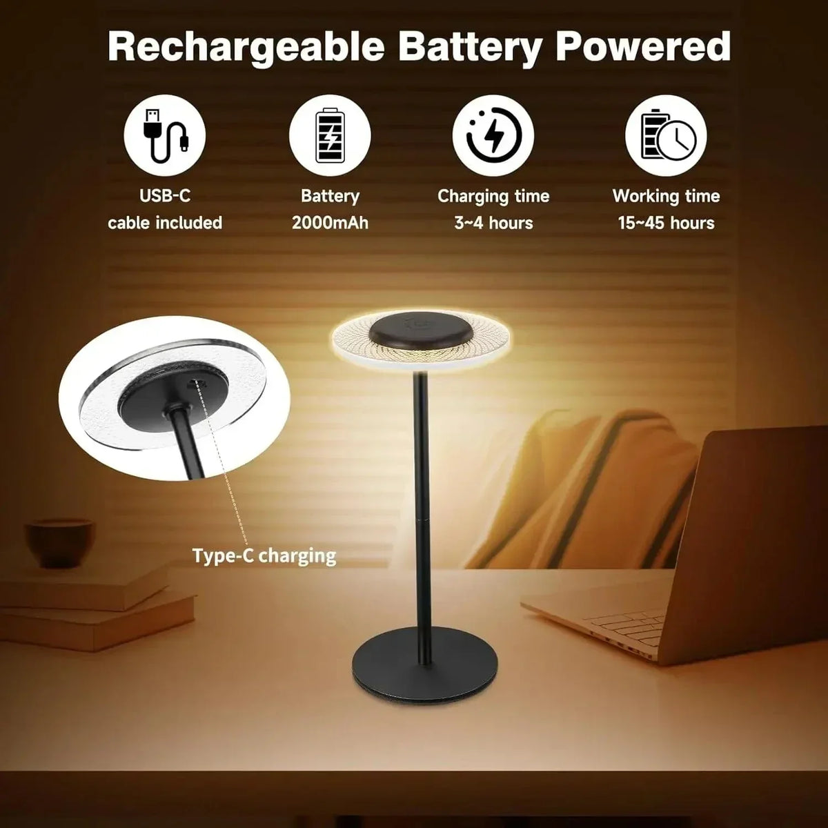 Intelligent RGB Table Lamp | Rechargeable LED Table Light